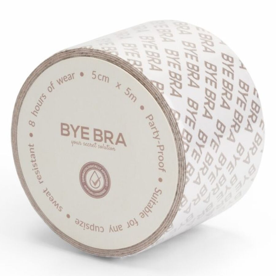 BYE-BRA - BODY TAPE DOUBLE SIDED CINTA DE DOBLE CARA BEIGE TALLA ÚNICA 5 x 500 CM - Infernum Store