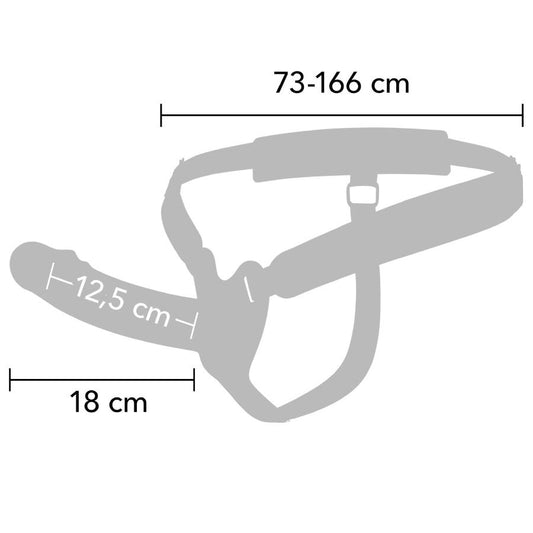 HIDDEN DESIRE - INFERNO MANGA PENIANA VIBRATÓRIA COM STRAP-ON 18 CM - Infernum Store