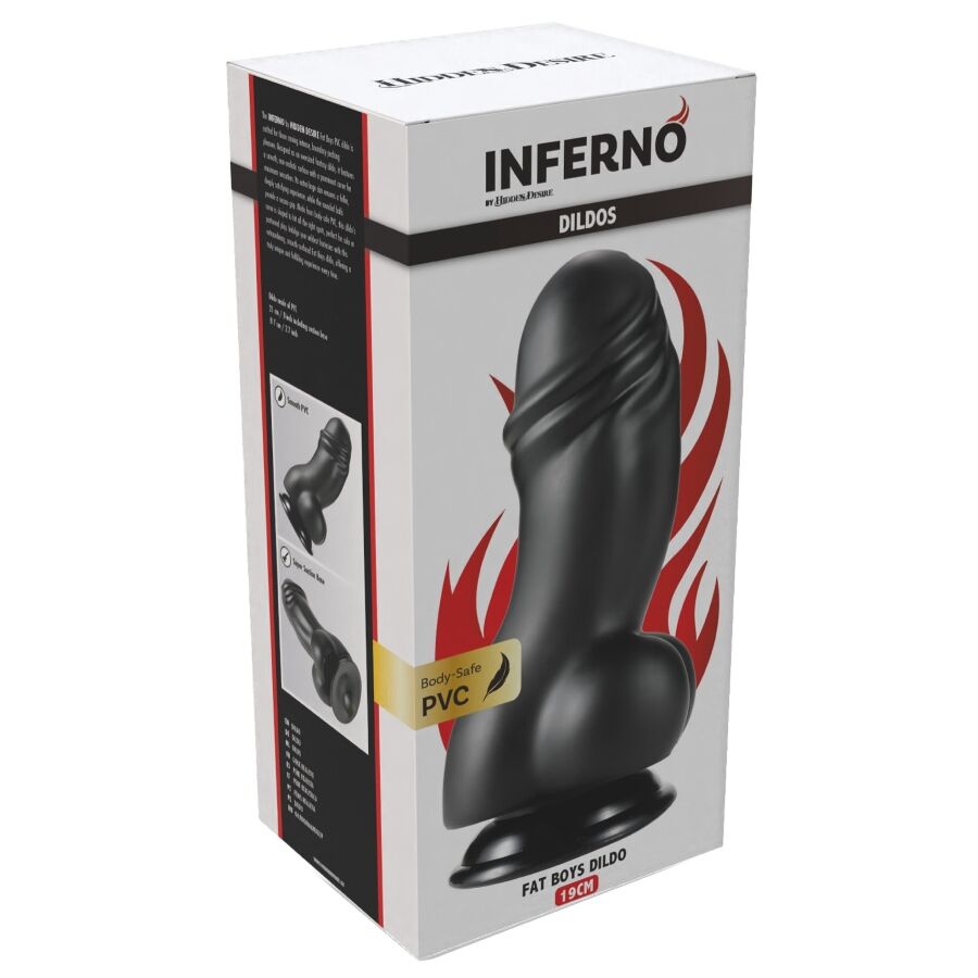 HIDDEN DESIRE - INFERNO DILDO FAT BOYS 19 CM - Infernum Store