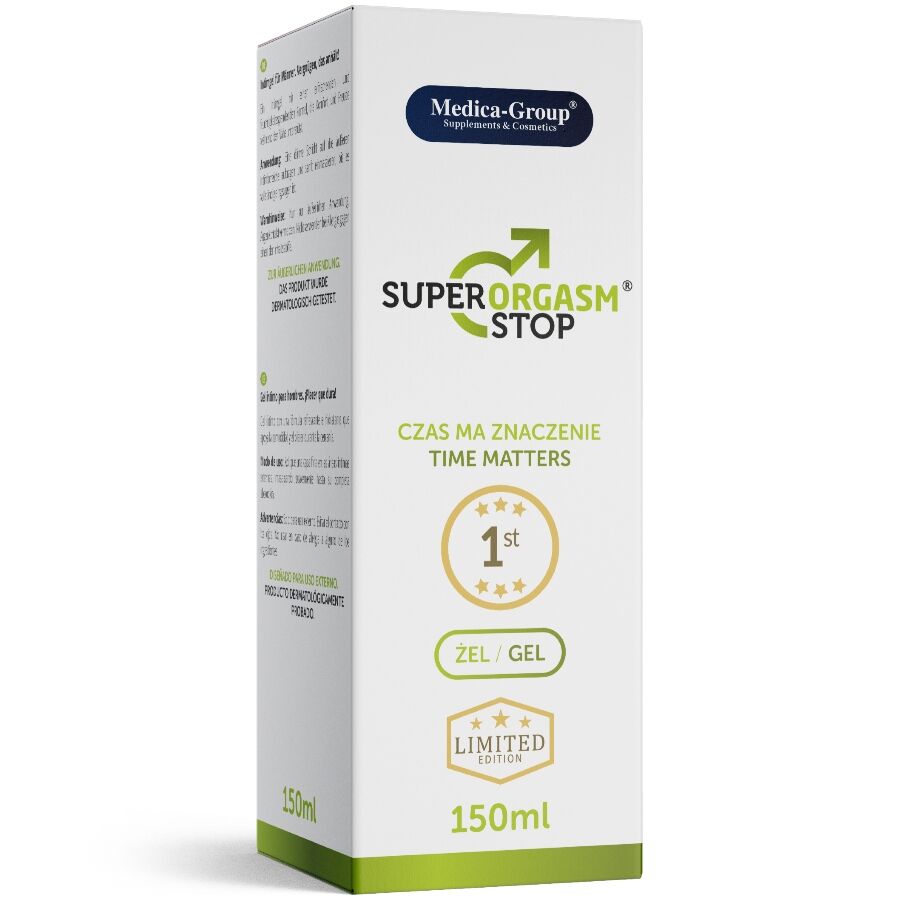 MEDICA GROUP - SUPER ORGASM STOP GEL ÍNTIMO PARA HOMENS 150 ML - Infernum Store