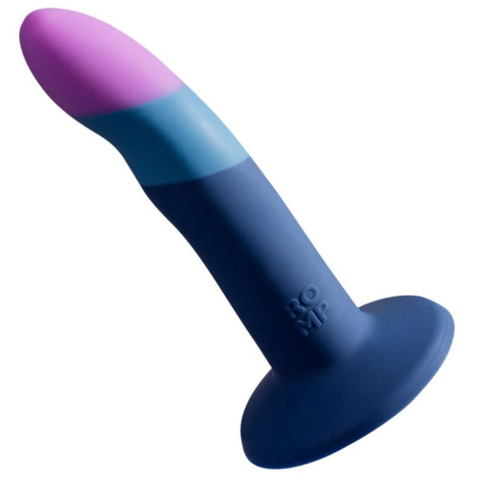 ROMP - PICCOLO DILDO DE SILICONE COM VENTOSA TRICOLORIDA 14 CM - Infernum Store