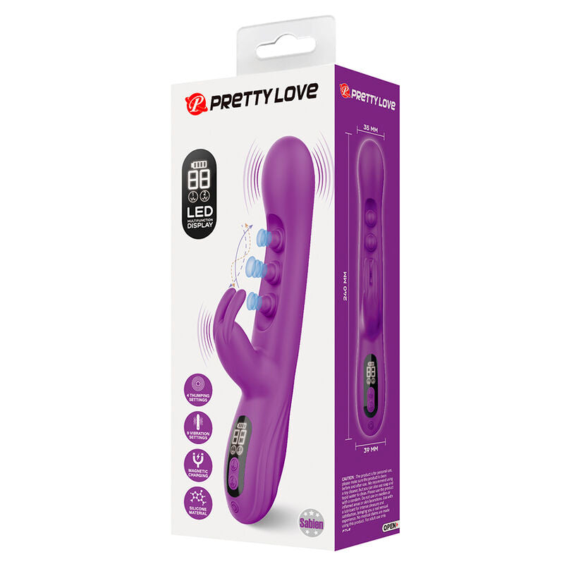 PRETTY LOVE - VIBRADOR SABIEN RABBIT COM ESTIMULAÇÃO POR TOQUE E LED ROXO - Infernum Store