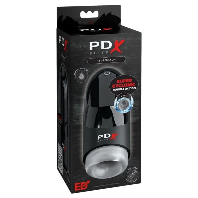 PDX ELITE - MASTURBADOR VIBRATÓRIO CICLONICO HIDROGASM 20 CM - Infernum Store