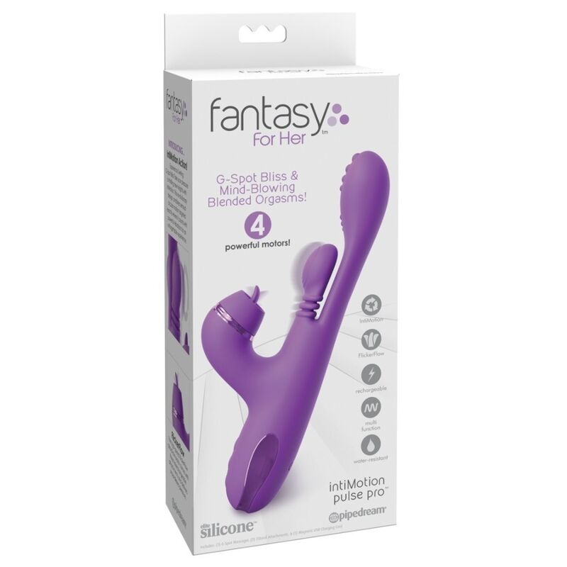 FANTASY FOR HER - VIBRADOR COELHO INTIMOTION PULSE PRO VIBE ROXO - Infernum Store