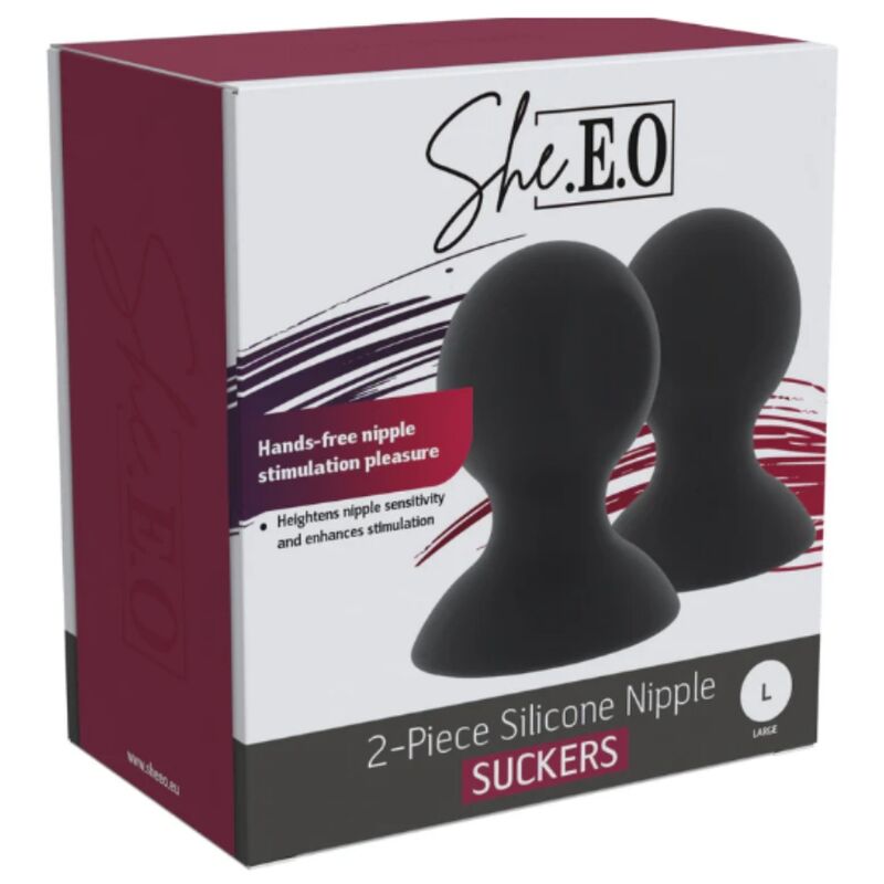 SHE.E.O - VENTOSAS DE SILICONE PARA MAMILOS L - Infernum Store