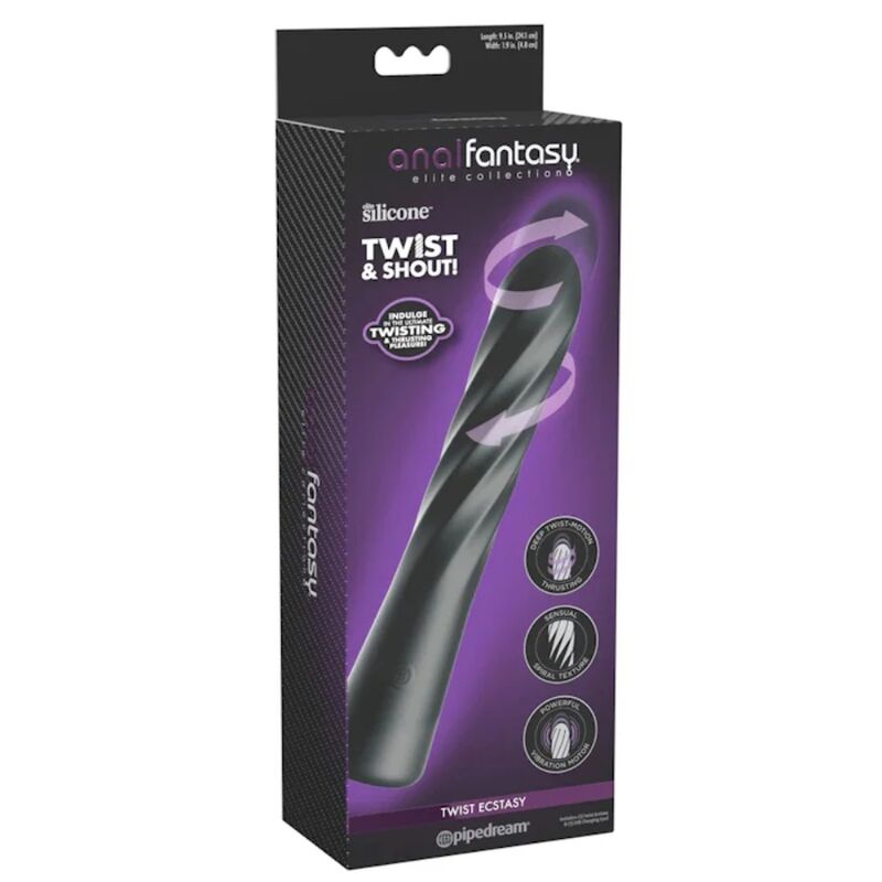 ANAL FANTASY ELITE - TWIST ECSTASY ESTIMULADOR ANAL ROTATIVO RECARREGÁVEL - Infernum Store