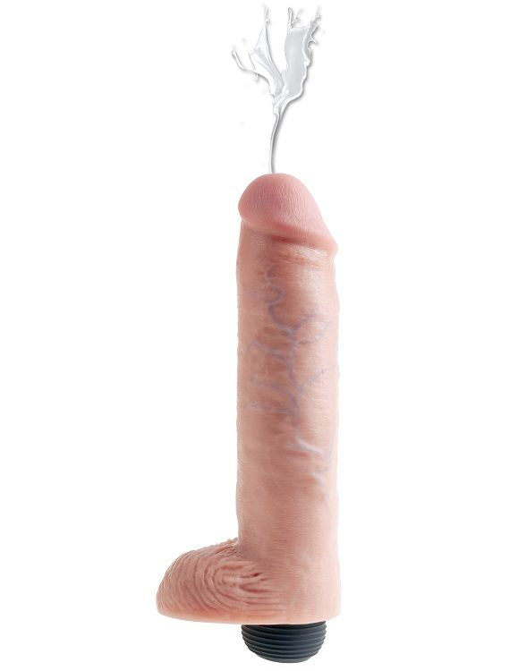 KING COCK - PÊNIS EJACULADOR NATURAL REALISTA 25.40 CM - Infernum Store