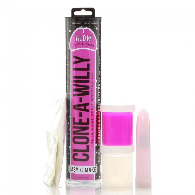 CLONE A WILLY - CLONER DE PÊNIS ROSA LUMINESCENTE COM VIBRADOR - Infernum Store