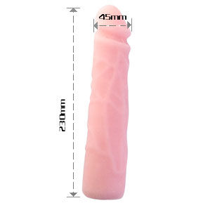 BAILE - DILDO DE SILICONE REALÍSTICO COM TOQUE DE PELE 23 CM - Infernum Store