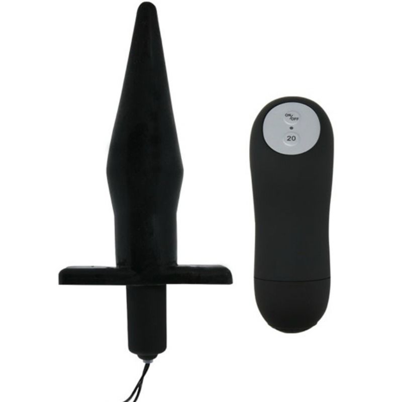 BAILE - PLUG ANAL BUTT COM VIBRAO PRETO - Infernum Store