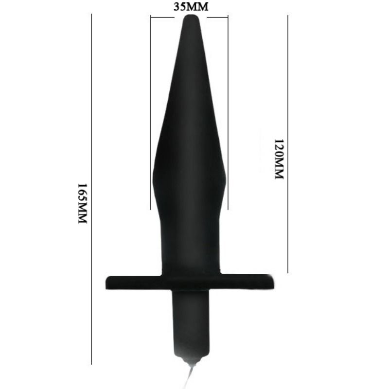 BAILE - PLUG ANAL BUTT COM VIBRAO PRETO - Infernum Store