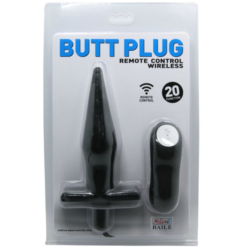 BAILE - PLUG ANAL BUTT COM VIBRAO PRETO - Infernum Store