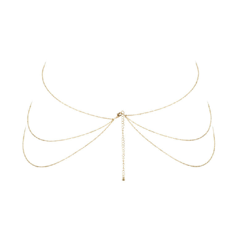 BIJOUX - MAGNIFIQUE CORRENTES DE METAL PARA O CORPO 8 OURO - Infernum Store