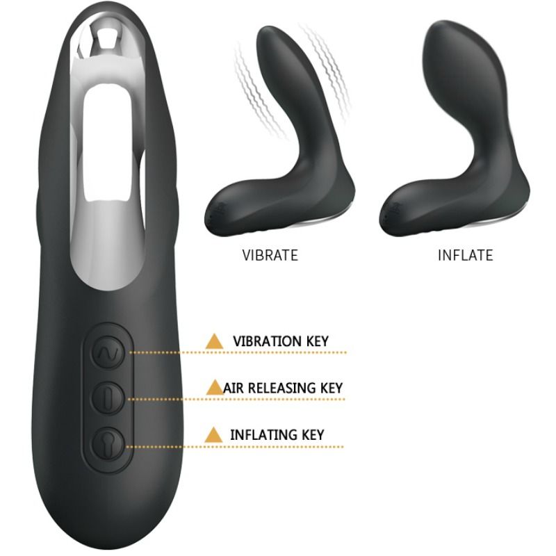 PRETTY LOVE - MASSAGEADOR PRÓSTICO INFLVEL LEONARD COM VIBRAO - Infernum Store
