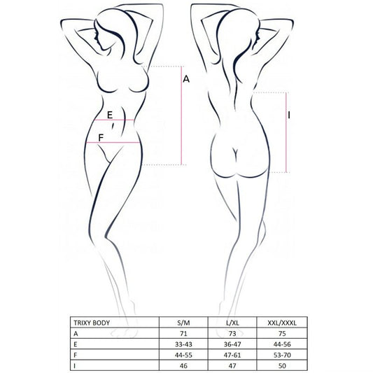 PASSION - WOMAN TRIXY TEDDY PRETO TAMANHO L/XL