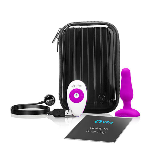 B-VIBE - NOVICE CONTROLE REMOTO PLUG ANAL FÚCSIA - Infernum Store