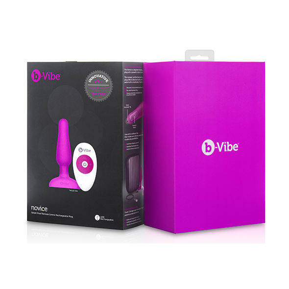 B-VIBE - NOVICE CONTROLE REMOTO PLUG ANAL FÚCSIA - Infernum Store