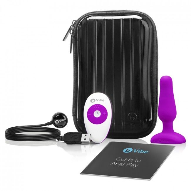 B-VIBE - NOVICE CONTROLE REMOTO PLUG ANAL FÚCSIA - Infernum Store