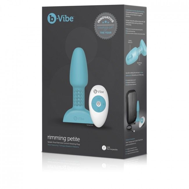 B-VIBE - RIMMING CONTROLE REMOTO PLUG ANAL PETITE TEAL - Infernum Store
