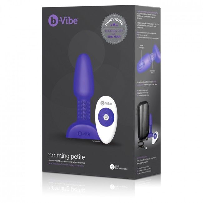 B-VIBE - RIMMING CONTROLE REMOTO PLUG ANAL PETITE LILAC - Infernum Store