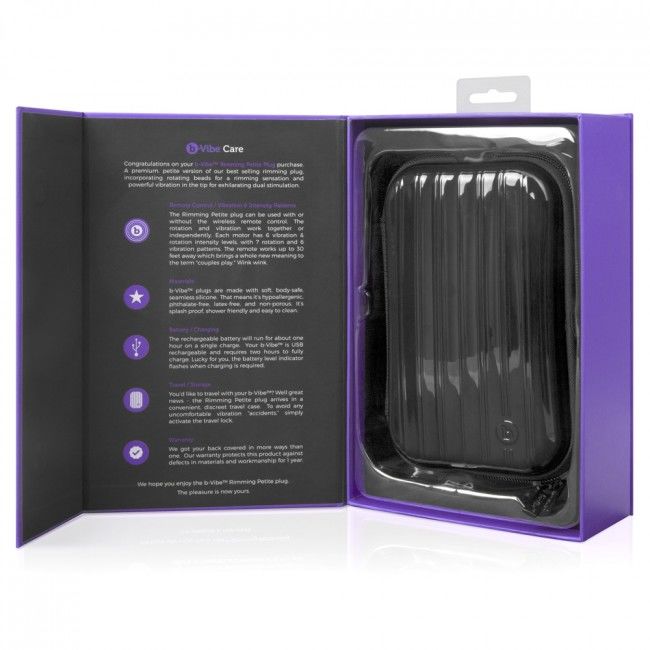 B-VIBE - RIMMING CONTROLE REMOTO PLUG ANAL PETITE LILAC - Infernum Store
