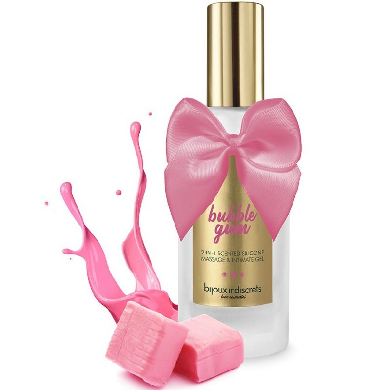 BIJOUX - BUBBLE GUM GEL 2 EM 1 SILICONE GOMA DE MORANGO 100 ML - Infernum Store