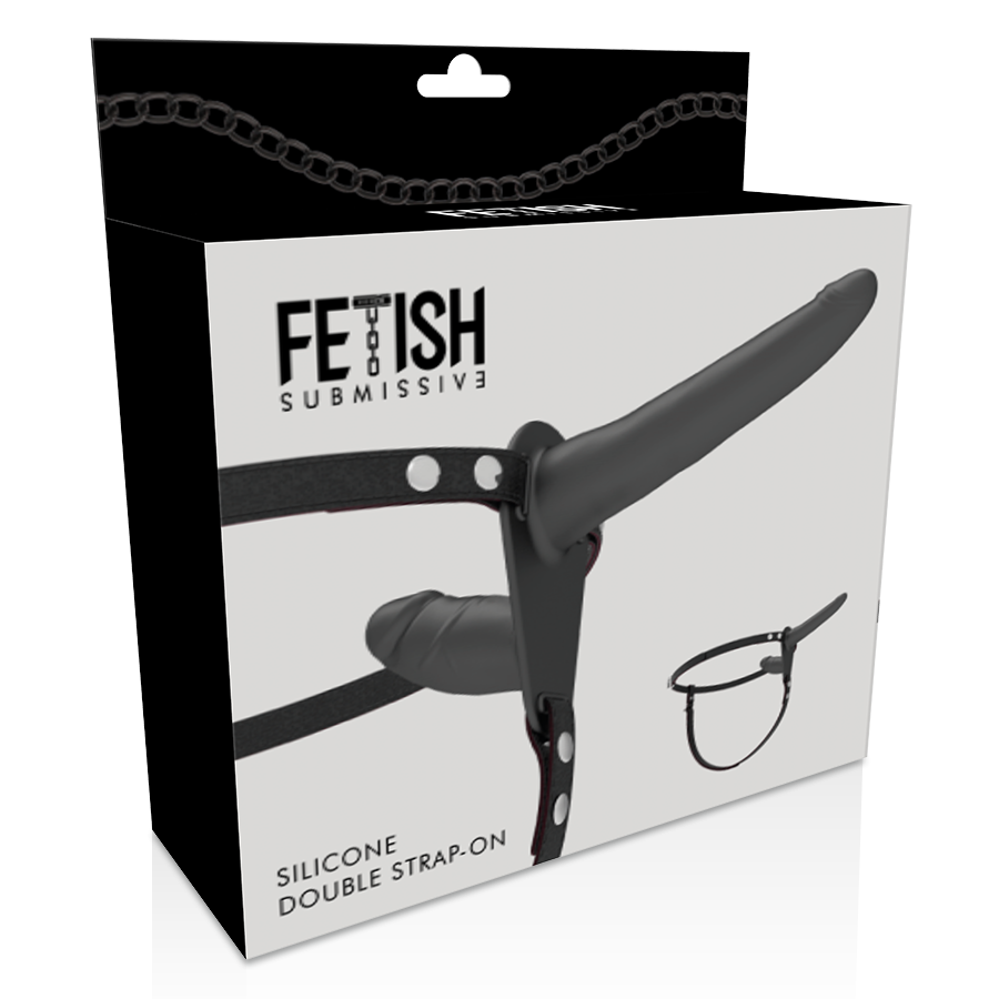 FETISH SUBMISSIVE HARNESS - DUPLA PENETRAO PRETO