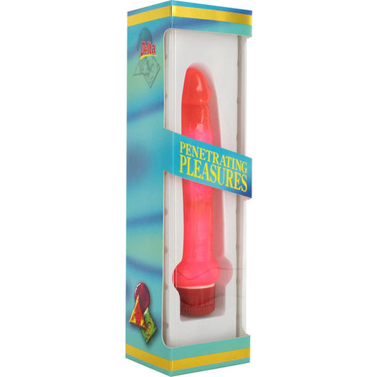 SEVEN CREATIONS - JELLY THIN PINK ANAL VIBRATOR - Infernum Store