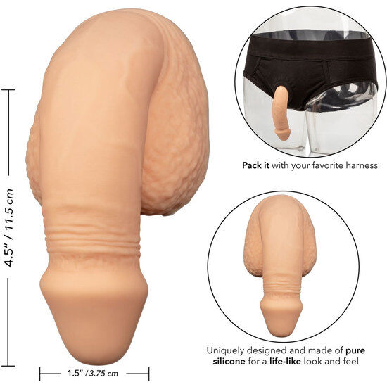 CALEXOTICS - EMBALAGEM DE SILICONE PÊNIS 12.75 CM CARNE - Infernum Store