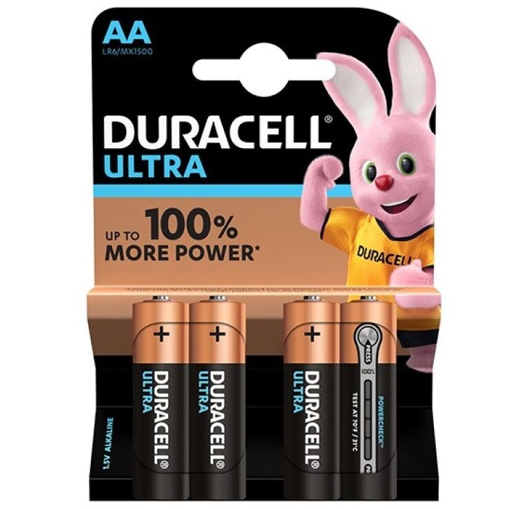 DURACELL - BATERIA ULTRA POWER AA LR6 4UNIDADES - Infernum Store