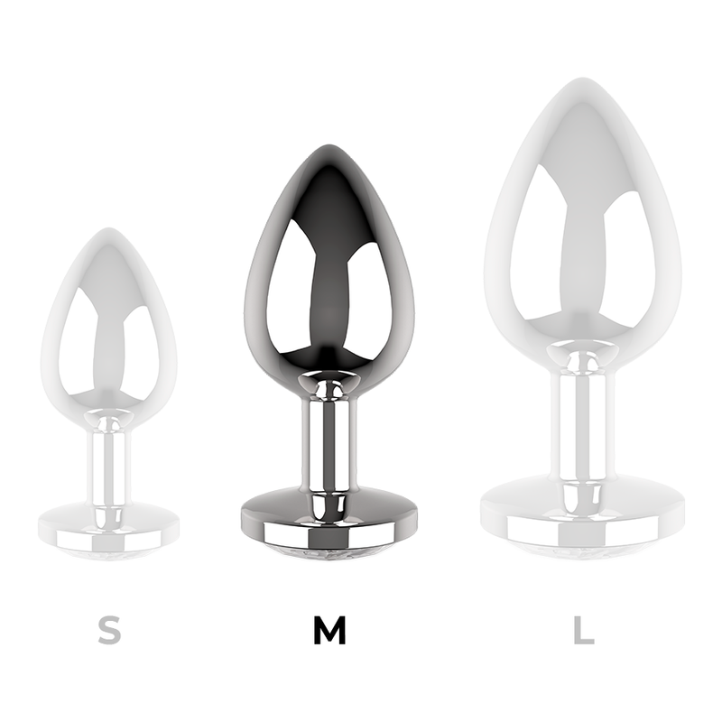 COQUETTE CHIC DESIRE - PLUGUE ANAL METAL COR CLARO TAMANHO M 3.5 X 8 CM - Infernum Store