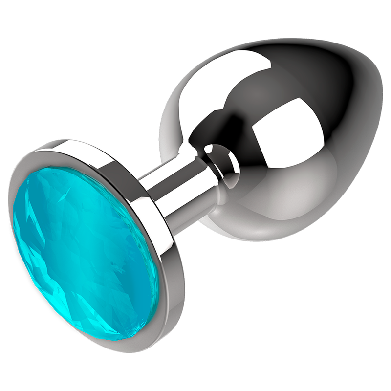 COQUETTE CHIC DESIRE - ANAL PLUG METAL AZUL COR TAMANHO L 4 X 9 CM - Infernum Store