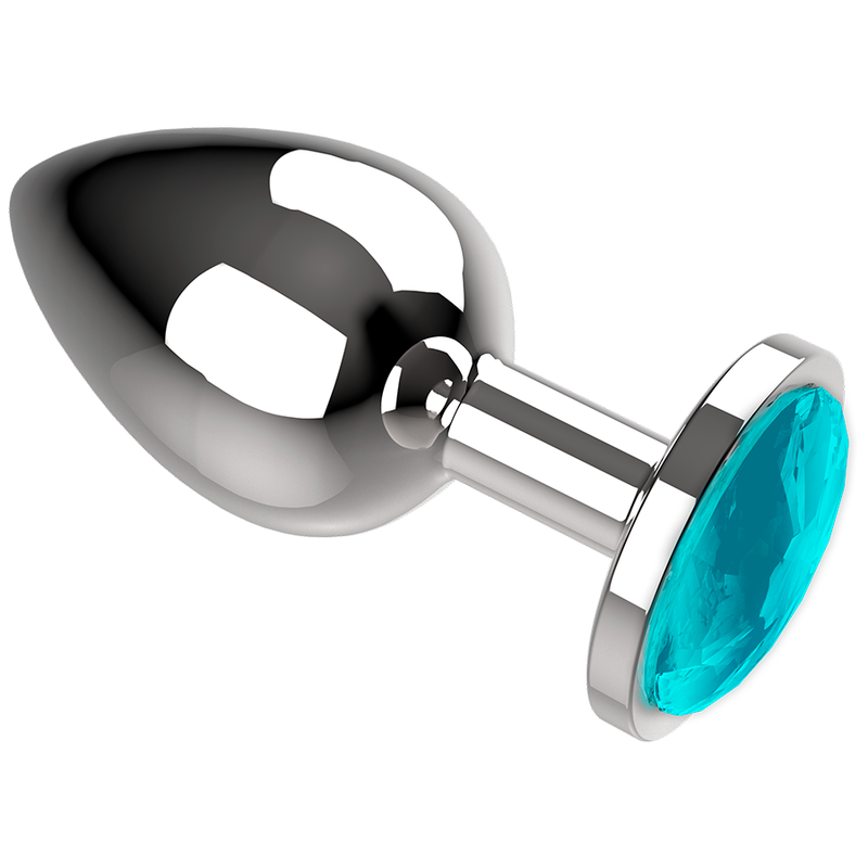 COQUETTE CHIC DESIRE - ANAL PLUG METAL AZUL COR TAMANHO L 4 X 9 CM - Infernum Store