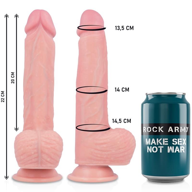 ROCKARMY - LIQUID SILICONE PREMIUM HAWK REALISTA 22 CM -O- 4.6 CM - Infernum Store