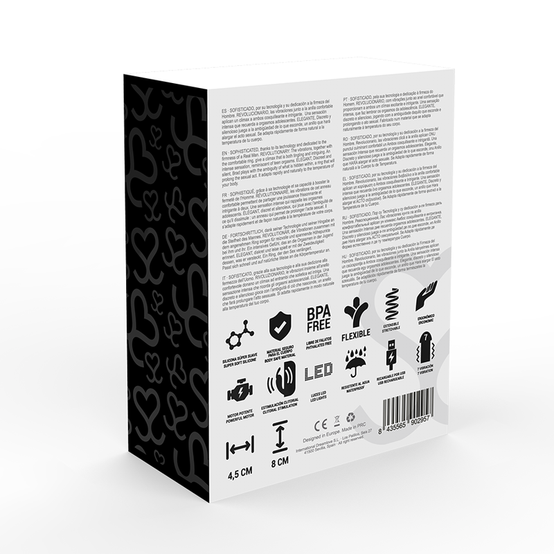 ANEL VIBRANTE RECARREGÁVEL MORESSA ZAC PREMIUM