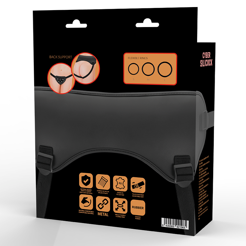 CYBER SILICOCK - ARNÊS DE CINTA COM 3 ANÉIS GRTIS - Infernum Store