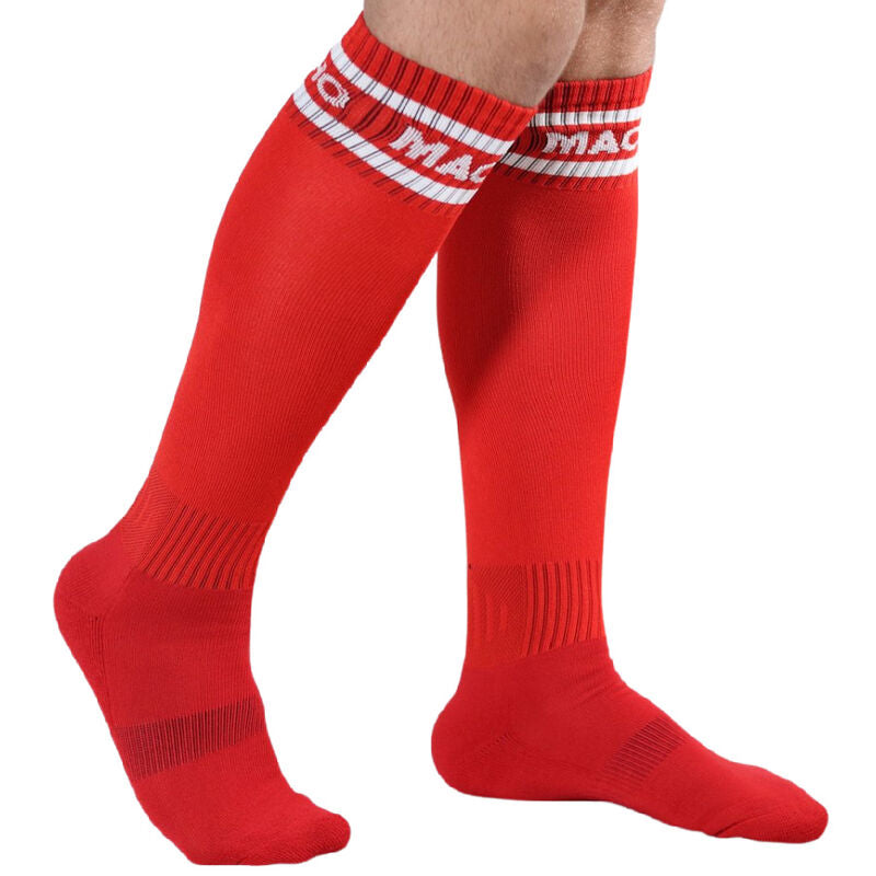 MACHO - LONG SOCKS ONE SIZE RED - Infernum Store