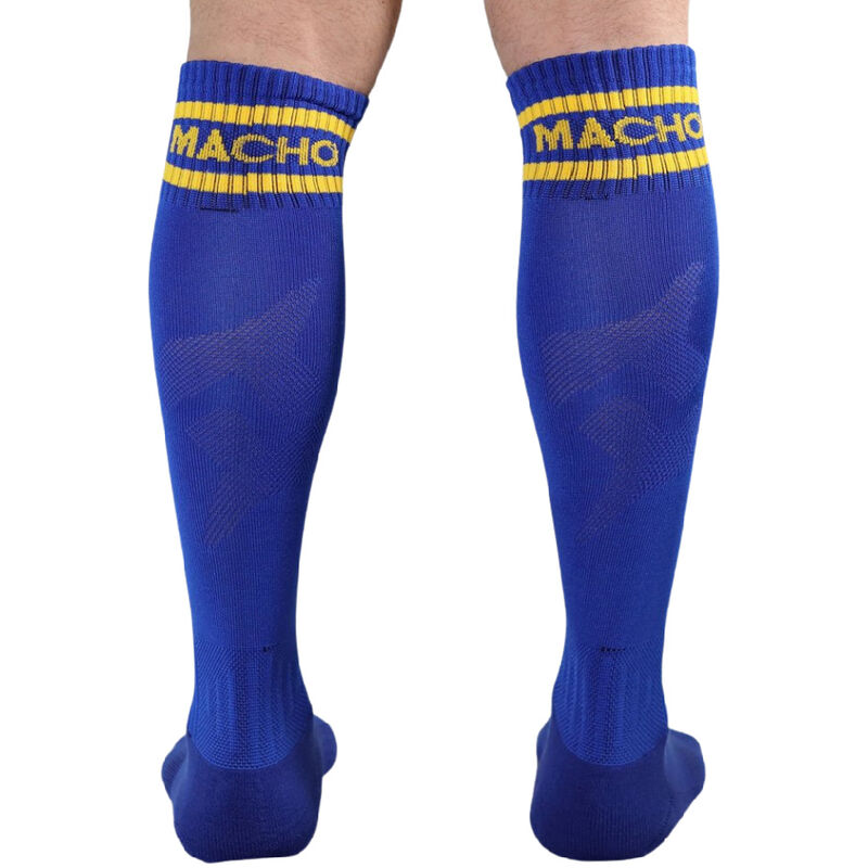 MACHO - MEIAS COMPRIDAS TAMANHO ÚNICO AZUL