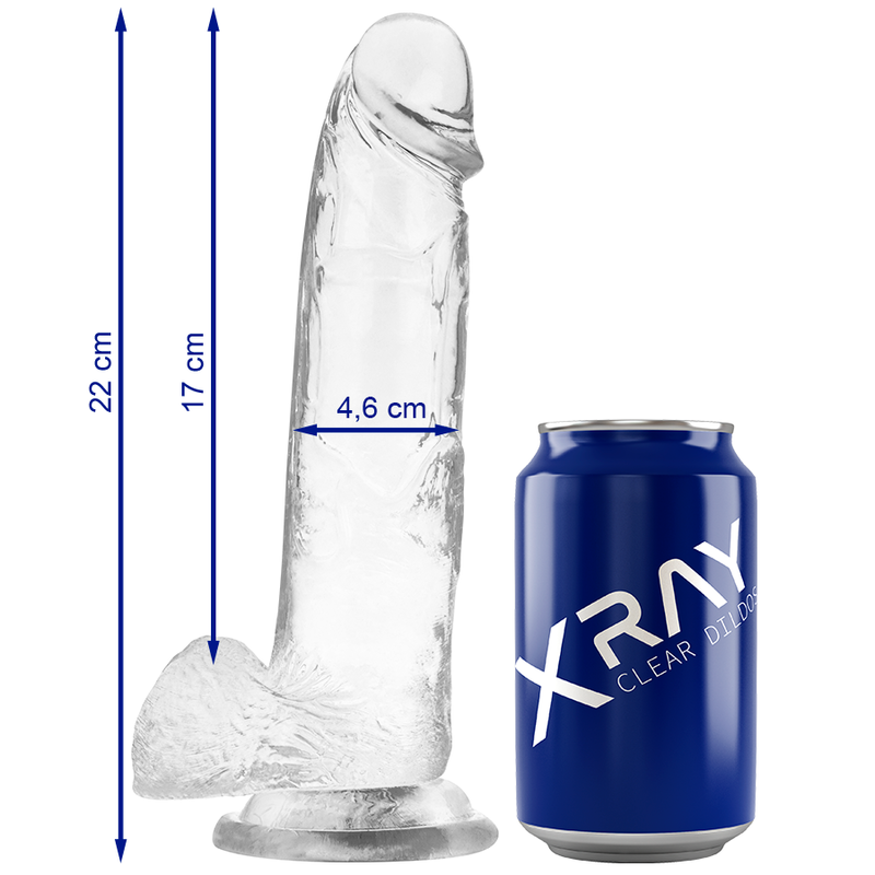 X RAY - ARNÊS + DILDO COM BOLAS 22 CM -O- 4.6 CM - Infernum Store