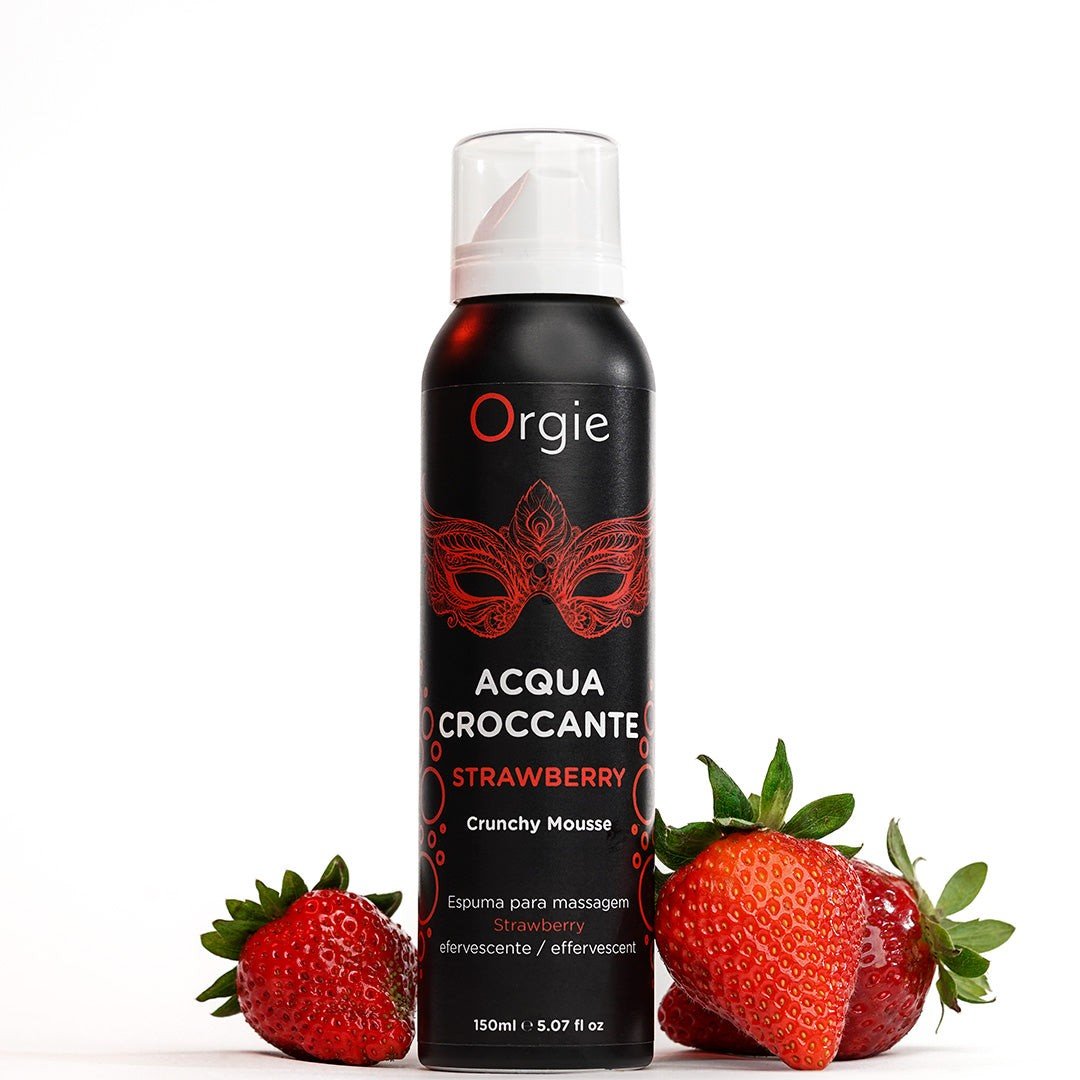 ORGIE ACQUA CROCCANTE CRACKELING MASSAGE FOAM STRAWBERRY 150ML - Infernum Store