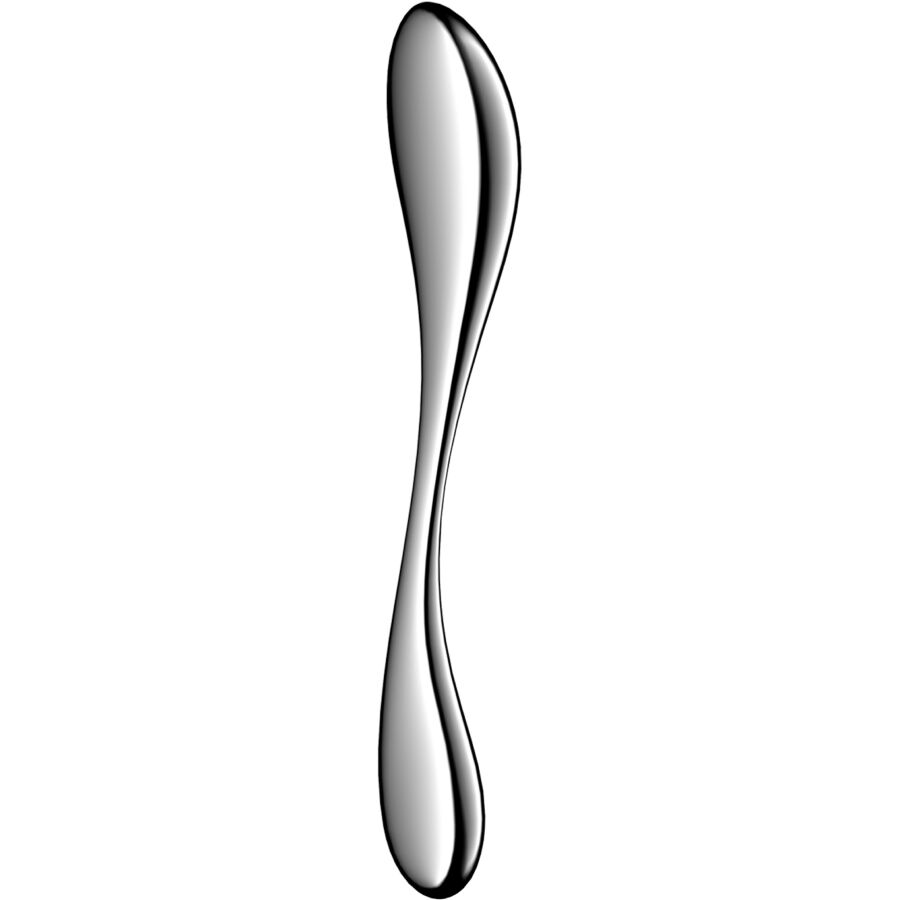 SATISFYER - STAR FORCE 3 STAINLESS STEEL DOUBLE - ENDED DILDO - Infernum Store