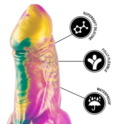 EPIC - IRIS DILDO WITH RAINBOW TESTICLES OF PLEASURE