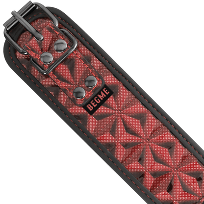 BEGME - RED EDITION PREMIUM VEGAN LEATHER COLLAR WITH NEOPRENE LINING