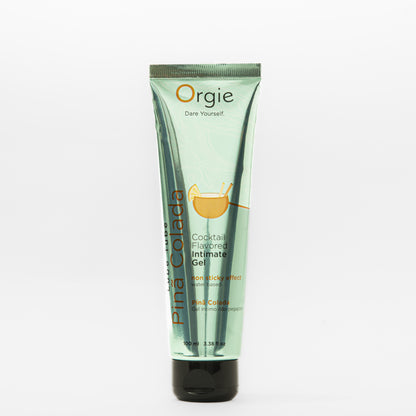 Water-based intimate gel with flavour and scent of Piña Colada cocktail