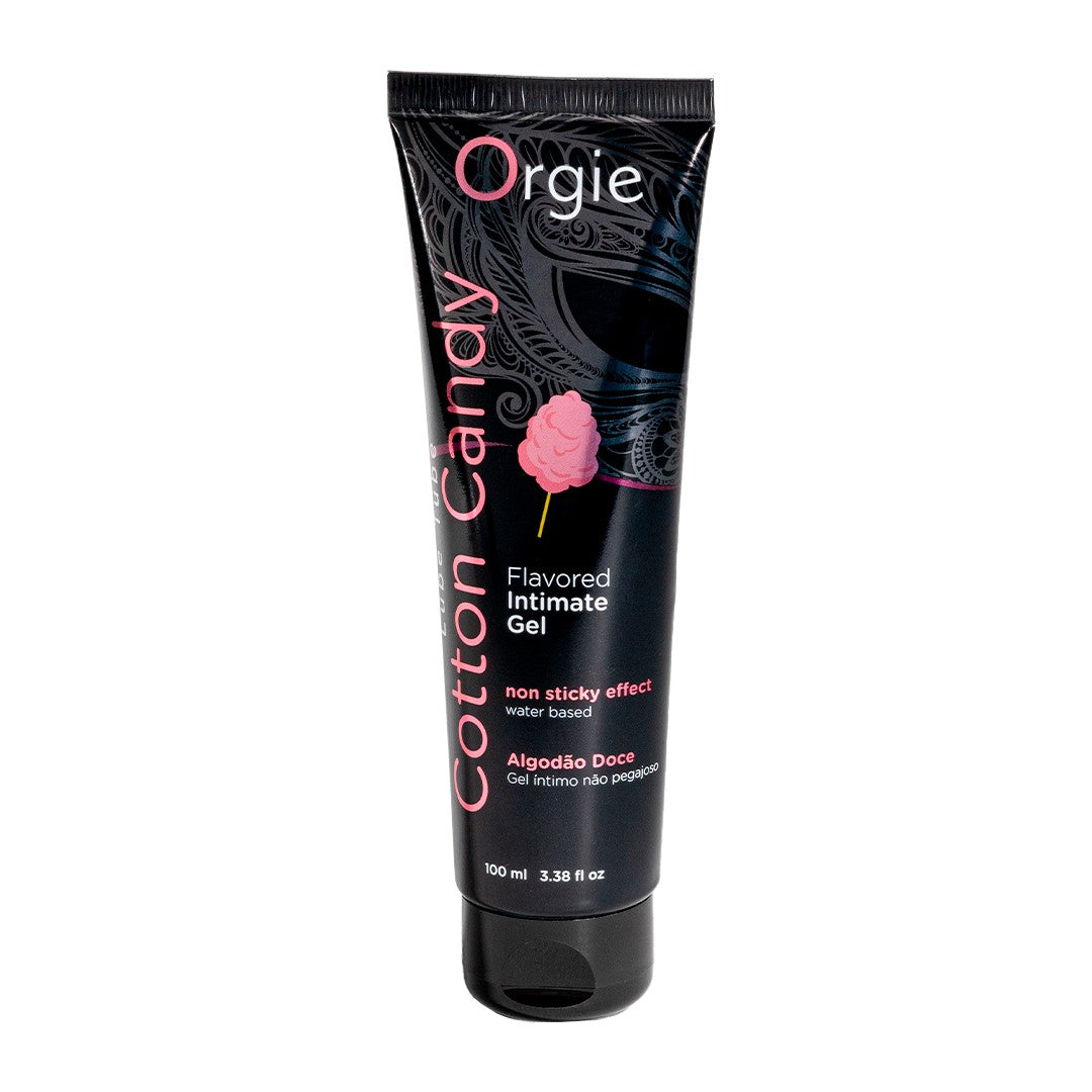 Lube Tube Cotton Candy is a kissable water-based intimate gel with cotton candy scent and flavor