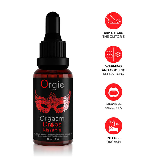 Orgasm Drops Kissable is an Orgie exclusive and groundbreaking formulation employing high-end raw materials