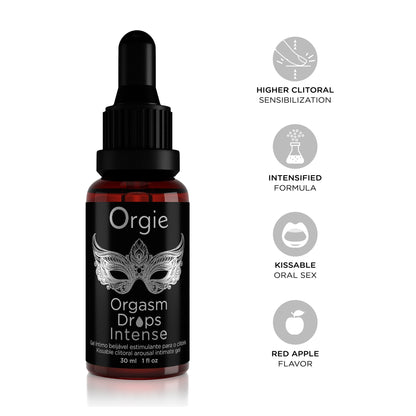 Orgasm Drops Intense, Kissable intimate gel for clitoris arousal