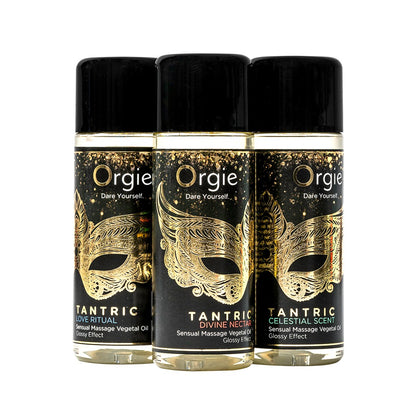 Orgie Company created a mini size collection of its Tantric Sensual Massage oils