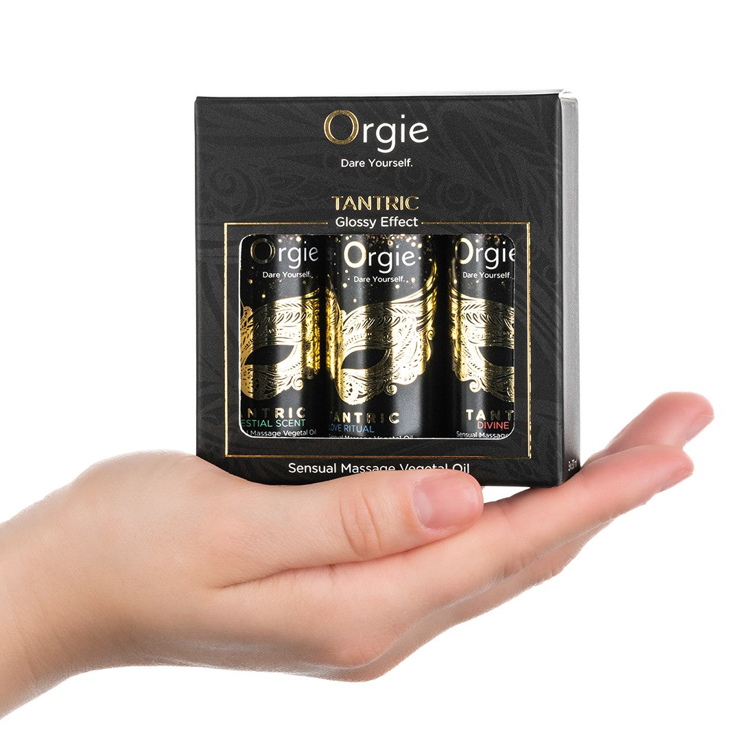 Orgie Company created a mini size collection of its Tantric Sensual Massage oils