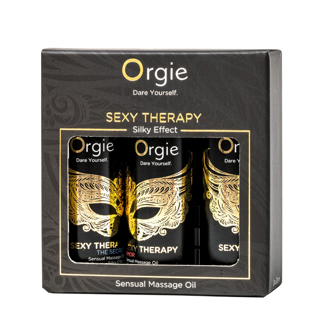 Orgie Company created a mini size collection of its Sexy Therapy Sensual Massage oils